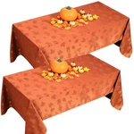 2 Pcs Thanksgiving Rectangle Fall Tablecloth Maple Leaf Parties Cover R.... Fixed Price $32.39.