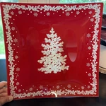 Martha Stewart Winter Woods Square Glass Platter. Fixed Price $12.00.