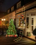 Christmas Decorations Led Ladder Lights With Climbing Santa Claus, 10FT Outdo.... Fixed Price $51.55.
