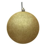 Vickerman 6" Plastic Ball Ornaments In Glitter Gold (set Of 4). Fixed Price $40.42.