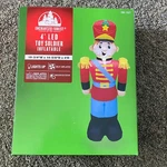 Enchanted Forest 4' Led Toy Soldier Inflatable Christmas Yard Decor 286-1927 New. Fixed Price $36.00.
