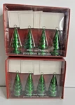 2 Boxes Pier 1 Imports Green Christmas Tree Place Holders W/ Cards Nos. Fixed Price $14.98.