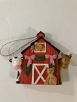 Tomie Depaola Midwest Cannon Falls 4" Christmas Barn Ornament With Farm Animals. Fixed Price $7.99.