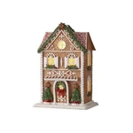 Raz Imports Gingerbread Lighted Christmas House With Trees 13 Inch. Fixed Price $140.00.