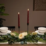 Northlight Flickering Taper Flameless Swirled Christmas Candles - 9.5". Fixed Price $17.49.