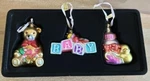 New Christmas Baby Set Of 3 Glass Ornaments Bear Bottle Duck Boy Girl Tree 2006. Fixed Price $10.00.