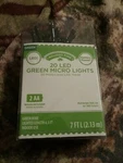 Holiday Time 20 Led Micro String Light Set Battery Powered (color Green). Fixed Price $9.95.