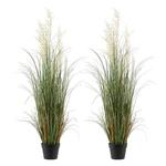 2PCS 47IN Artificial Reed Grass Pot Pvc Faux Greenery Plant Decor. Fixed Price $84.01.