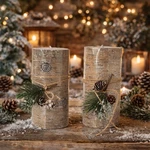 Nwt Rustic Tree Theme Pillar Candles Ashland 2 Total 6 In Christmas Everyday. Fixed Price $17.00.