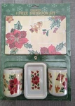 Vtg Better Home 4 Piece Bathroom Holiday Poinsettia Christmas Decor Nib. Fixed Price $23.99.