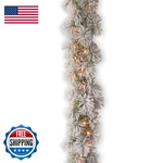 National Tree Company 9 Ft Pre-lit Snowy Bristle Pine Artificial Christmas. Fixed Price $106.38.