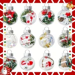 12 Pack Snow Globe Baubles Xmas Ornaments, 2.36 Inch Shiny Plastic Decor. Fixed Price $16.89.