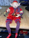 Brylanehome Posable Christmas Figurine With Lights Purple Shelf Sitter 7. Fixed Price $80.00.