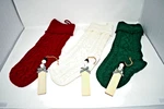 Vanteriam 3 Pack 18" Knit Christmas Stockings With Name Tags, Burgundy, White,. Fixed Price $16.99.