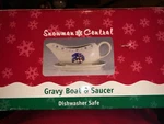 Four Star Group Holiday Snowmen Gravy Boat & Saucer. Fixed Price $15.00.