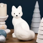 Northlight Glittered Sitting Arctic Fox Christmas Figure - 9.5" White. Fixed Price $25.19.