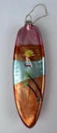 Kurt Adler Hand Painted Glass Surfboard Ornament Beach Palm Trees Sailboat. Fixed Price $11.99.