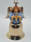 Jim Shore Small Christmas Angel Tree Ornament Gold Tone Metal Bell 3.25 In Tall. Fixed Price $18.90.