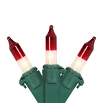 Northlight Mini Christmas Set - Clear With Red Tips 20.25' Green Wire. Fixed Price $19.49.