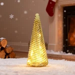 Glass Christmas Tree Decorations Indoor, Mercury Led Light 10IN, Spiral Type. Fixed Price $19.36.