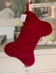 Nwt Pottery Barn Classic Velvet Red Dog Bone Christmas Stocking. Fixed Price $34.99.