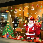 Yuloong Christmas Decorations Window Clings Large Santa Claus Xmas Tree Red. Fixed Price $11.75.