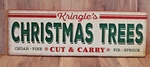 Kringle's Christmas Trees Wood Sign 18" X 6" Holiday Home Decor Burton +. Fixed Price $19.99.