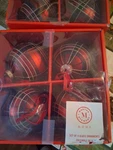 Martha Stewart Home Plaid Glass Christmas Ornament Balls Set Of 8 Red New 2BOXES. Fixed Price $29.00.