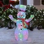 Gemmy Orchestra Of Lights 48-INCH Led Crystal Swirl Snowman With Scarf And Hat. Fixed Price $169.99.