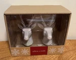 Allen + Roth Reindeer Head Iridescent Christmas Ornament Set Of Two Nib. Fixed Price $19.99.