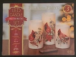 Fitz Floyd 3 Candle Set Remote Controled Real Wax Flicker Cardinals Bird. Fixed Price $26.99.