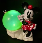 Disney Minnie Mouse Christmas Holiday Light Up Figure Green Ornament Dented. Fixed Price $33.20.