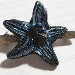 925 Sterling Silver Starfish Brooch Vintage Handblown Blue Glass 1.5. Fixed Price $24.75.