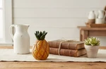 Primitive Farmhouse 4.5" Resin Pineapple Shelf Sitter Figurine. Fixed Price $5.00.