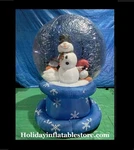 6' Gemmy Airblown Inflatable Led Sparkle Globe Penguins Making Snowman. Fixed Price $79.95.
