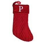 Holiday Time 19 Inch Knit Embroidered Monogram Initial P Christmas Stocking. Fixed Price $12.95.
