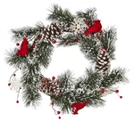 Worth Imports 22" Pine Wreath W/cardinals On Natural Twig Base Christmas-wrea.... Fixed Price $54.90.