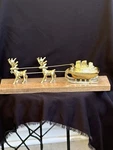 2021 Threshold Stocking Holder Reindeer Sleigh 3 Hook Metal Christmas Holiday. Fixed Price $29.00.