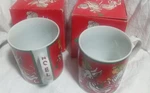 Vintage Christmas Angels Coffee Mugs Stoneware Japan Holiday Cup Noel 1981 Set 2. Fixed Price $11.24.