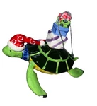 Cape Shore Blown Glass Christmas Turtle Ornament. Fixed Price $10.00.