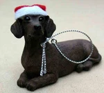 Sandicast Dachshund, Red, Lying Down Ornament Item XSO04406. Fixed Price $20.00.