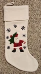Crate And Barrel Wool Christmas Stocking Santa Snowflake Holiday Gift Bag Nwt. Fixed Price $21.50.