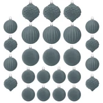 Ki Store Velvet Christmas Balls Lux Gray 25PCS Flocked Xmas Tree Decor. Fixed Price $19.56.