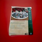 New Dimension Counted Cross Stitch Sleigh Ride Christmas Tree Skirt 45" Diam.. Fixed Price $68.88.