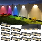 Solar Fence Lights 12 Pack Rgb Led Waterproof IP65 Outdoor Deck Black Niorsun. Fixed Price $114.99.