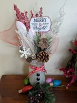 Christmas Table Top Centerpiece Decor Handmade Lighted Seasonal Holiday Rustic. Fixed Price $34.95.