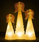 Red Co. 9.5 , 8 And 6 Glass Christmas Holy Angel Figurine. Fixed Price $54.90.
