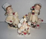 Set Of 3 Sterling Inc. Snowman & Children Figurines Vhtf Resin Stunning!. Fixed Price $124.95.
