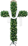 6FT Skinny Cross Christmas Tree With Lights & Crown Of Thorns Decor. Fixed Price $149.99.