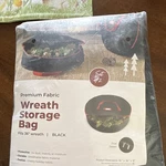 Zober Premium Fabric Wreath Storage Bag Set Of 2, Fits 36" Black. Fixed Price $13.06.